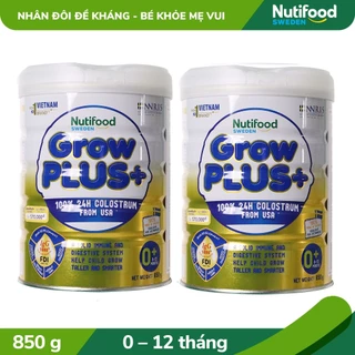 Combo 2 lon sữa Grow Plus+ Vàng 0+, 1+ 850g [HSD Mới Nhất]