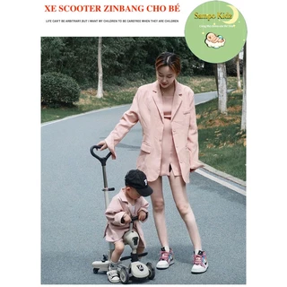 Xe Scooter ZINBANG 3in1, coot and ride cho bé từ 1-6 tuổi, bánh xe phát sáng,chòi chân tập đi có tay bảo vệ