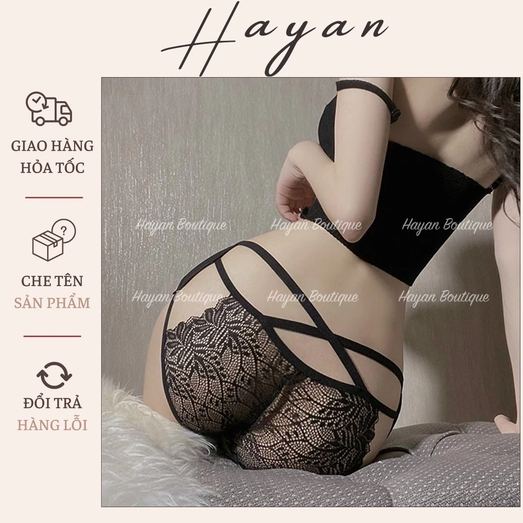 HT4 Quần lót nữ sexy dây gân chéo mông gợi cảm, quần lót thun lạnh quyến rũ HT4