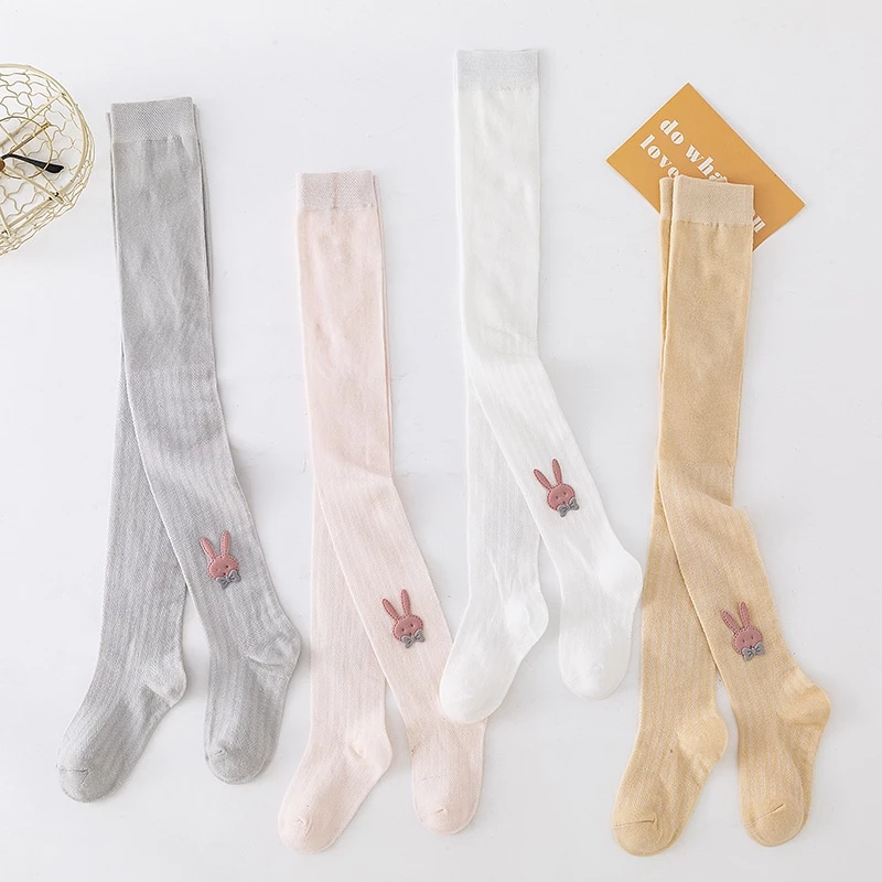 Quần tất lưới cho bé gái, quần vớ đính họa tiết dễ thương size từ 6 tháng đến 8 tuổi