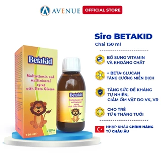 Siro BETAKID Cho Bé Tăng Cường Miễn Dịch,Sức Đề Kháng Tự Nhiên Giúp Giảm Ốm Vặt,Mắc Bệnh Do Vi Khuẩn