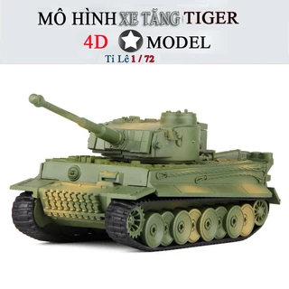 Mô hình Xe Tang Quân Sự TIGERTĩnh lắp ráp 4D  tỉ Lệ  1:72