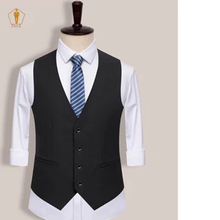 Áo gile nam đen xanh xám ghile vest 2 lớp form ôm body trẻ trung chất vải dày mịn thiết kế sang trọng lịch lãm