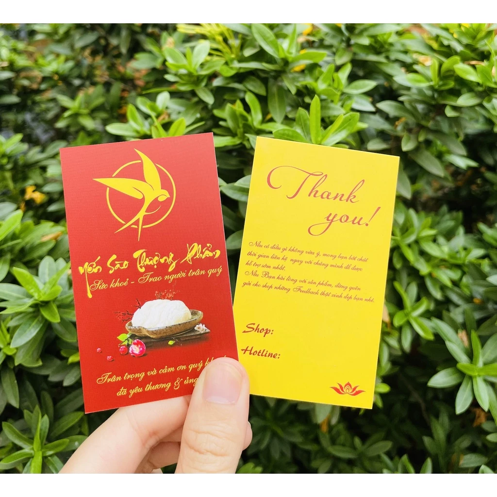 100 Card cảm ơn yến sào cao cấp