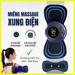 [🔥XẢ KHO🔥] Miếng Dán Massage Xung Điện, Máy Massage Mini Toàn Thân Màn Hình LED 8 Chế Độ -19 Cường Độ Giảm Đau Hiệu Quả