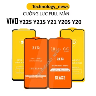 Cường lực Full màn Vivo Y22S Y21S Y21 Y20S Y20 U10 Y3 cao cấp giá rẻ tặng khăn lau màn hình