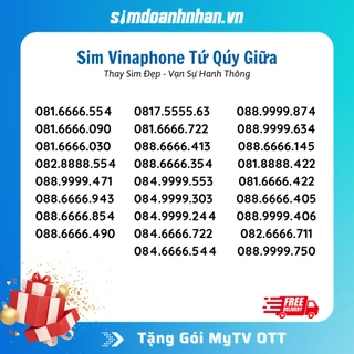 Sim 4G Vinaphone Tiến Lên D99V/1500 phút gọi nội mạng VNP, 1GB/ngày