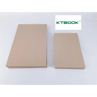 Gói 50 tấm bìa cứng Carton lạnh KTBOOK size 11.5x17.5 cm, 3 lớp dày 2mm làm bìa sổ tay, sổ note, bìa menu, đồ handmade