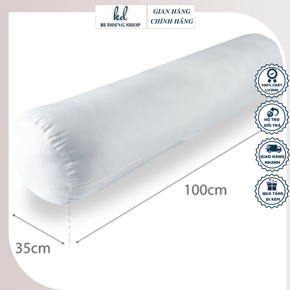 Ruột gối ôm, gối nằm,vuông chất liệu polyester cao cấp chính hãng 3 kích thước 45x45 45x65 35x1m