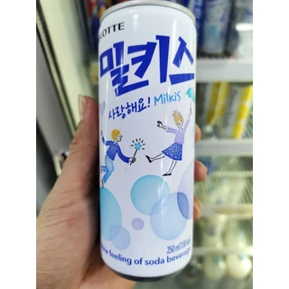 Nước có gas soda hàn quốc vị sữa LOTTE MILKIS 250ml - 밀키스