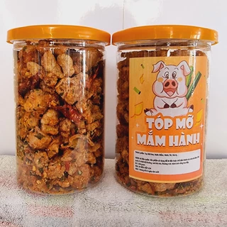 Tóp mỡ chiên giòn sốt mắm hành thơm ngon Hủ 600ml 200g - H FOODS