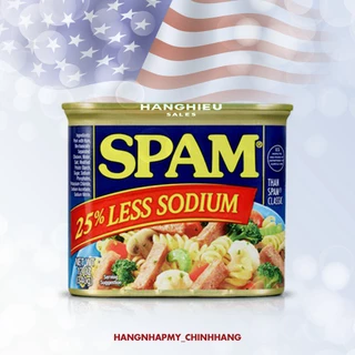 4 Hộp Thịt Đóng Hộp Spam 25% Less Sodium 1.36kg