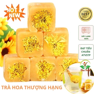 Trà Thảo Mộc Hoa Cúc Đường Phèn Trà Hoa Quả Giảm Cân OneFood68 Thanh Nhiệt Giữ Vóc Dáng Cải thiện Giấc Ngủ