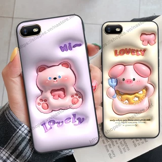 Ốp lưng Oppo A3s / A1k / Realme C1 / Realme C2 heo vàng, gấu dâu lotso xinh xắn cute giá rẻ