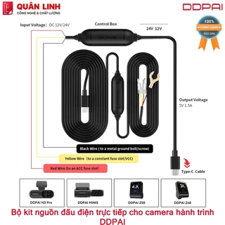 Bộ dây nguồn Hardwire Kit đấu điện trực tiếp cho camera hành trình DDPAI