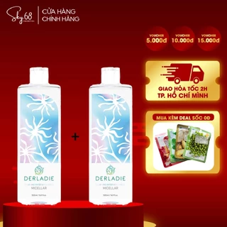 [MUA 1 TẶNG 1] Nước Tẩy Trang Làm Sạch Da,  Dịu Nhẹ Cho Da Mụn Derladie Cleansing Water Witch Hazel 500ml