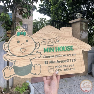 Bảng hiệu hình ngôi nhà , Decor cửa hàng , Dành cho shop bán thời trang, bán hàng online, chụp ảnh sản phẩm