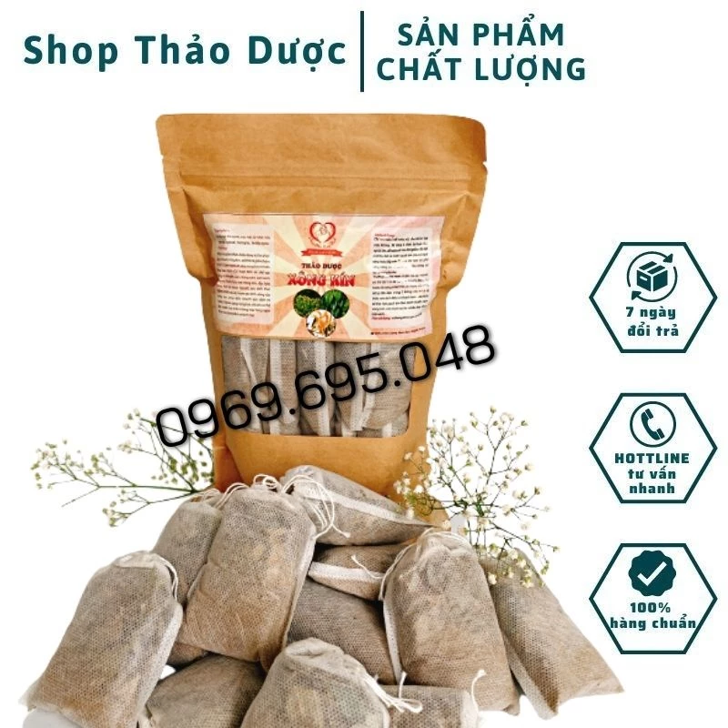 Thảo Dược Xông Vùng Kín Túi Lọc 12 Gói/túi Chiết Xuất Từ Thiên Nhiên An Toàn Cho Người Sử Dụng