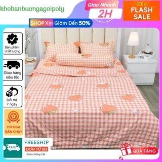 Ga Giường Cotton Poly 60cmx1m9/80cmx1m9 Ga Đệm,Drap Giường 4 Mùa