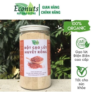 Bột gạo lứt huyết rồng ECONUTS 1kg giảm cân lợi sữa, nguyên chất rang tay thực dưỡng