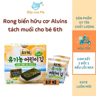 Rong biển ăn liền Hàn Quốc hữu cơ, tách muối cho bé Alvins, Rong biển trộn cơm cho bé ăn dặm , Shop Bếp Của Mẹ.