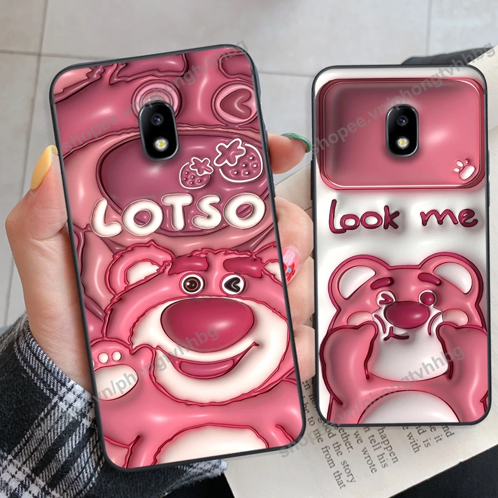 Ốp lưng Samsung J3 Pro / J5 Pro / J7 Pro / J7 Plus GẤU DÂU LOTSTO cực hot hit, mẫu hot cute rẻ cực đẹp