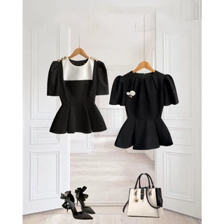 MẬP STYLE ÁO ĐEN THIẾT KẾ FORM PEPLUM SIZE 50-90 KG