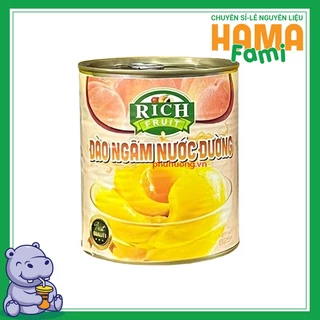 Đào Ngâm Đóng Lon RICH 820gram