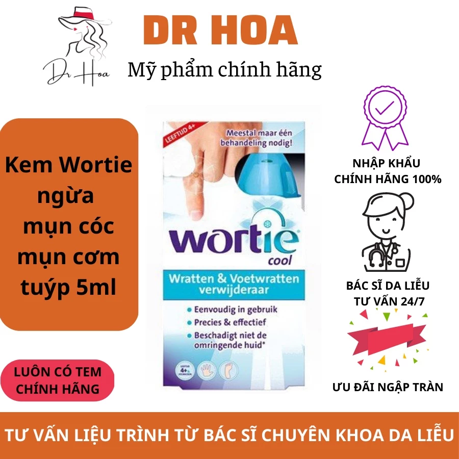 [ HÀNG CHÍNH HÃNG ] Kem Wortie ngừa mụn cóc, mụn cơm, dưỡng ẩm tuýp 5ml