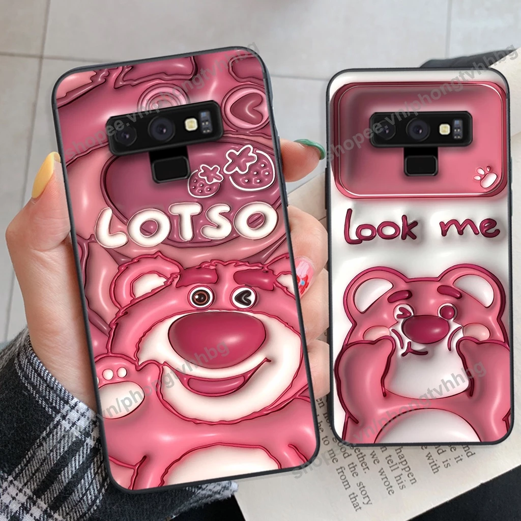 Ốp lưng Samsung Note 8 / Samsung Note 9 GẤU DÂU LOTSO cực hot hit, mẫu hot cute rẻ cực đẹp