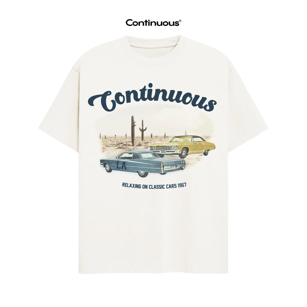 Áo thun Continuous - CTNS - CAR 1967/ Cream