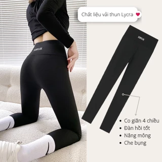 Quần legging nữ nâng mông cạp cao bản to co giãn đàn hồi tốt LG1