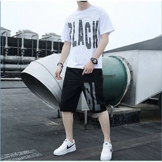 <FREE SHIP> Set Bộ thể thao nam y hình, vải êm, mát, không ra màu, không đổ lông (BLACK)