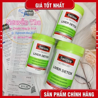 Viên uống bổ gan, thải độc gan úc swisse liver detox 60 viên,120 viên, 200 viên, thanh lọc gan, mát gan