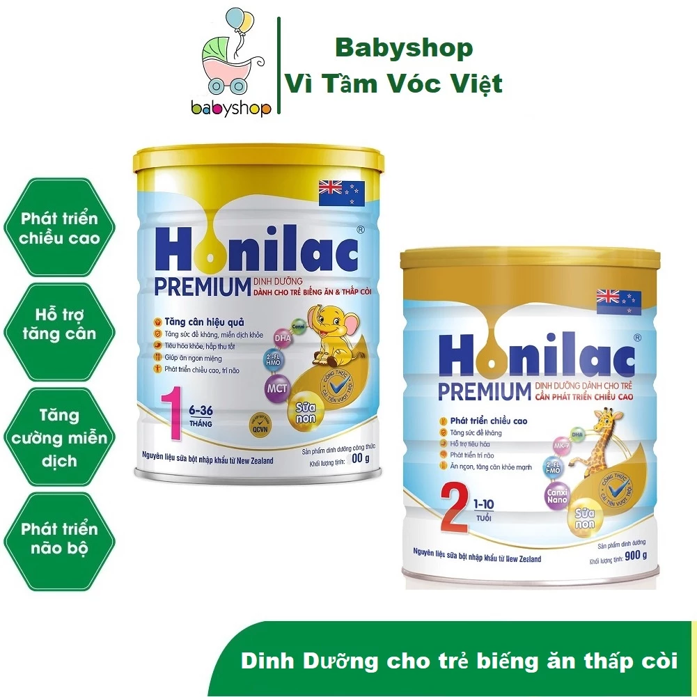 Sữa Bột Honilac Bebe, số 1, số 2 800g [HSD mới nhất]