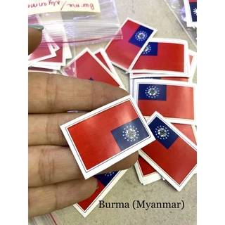Decal chống nước hình cờ nước Myanmar