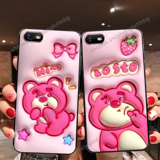 Ốp lưng Oppo A3s / A1k / Realme C1 / Realme C2 GẤU DÂU LOTSO cực hot hit, mẫu hot cute rẻ cực đẹp