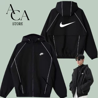 Áo Khoác gió Nike Chính Hãng Cao Cấp vải 2 lớp nam nữ , áo Khoác dù nike có mũ tháo rời siêu xịn xò ACA store M99 M99