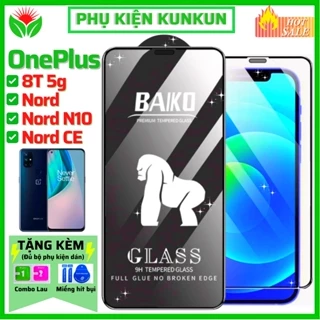 Kính cường lực OnePlus 8T Nord CE 5G Nord N10 5G - Hiệu BaiKo Chính Hãng, Full màn hình, độ trong suốt cao