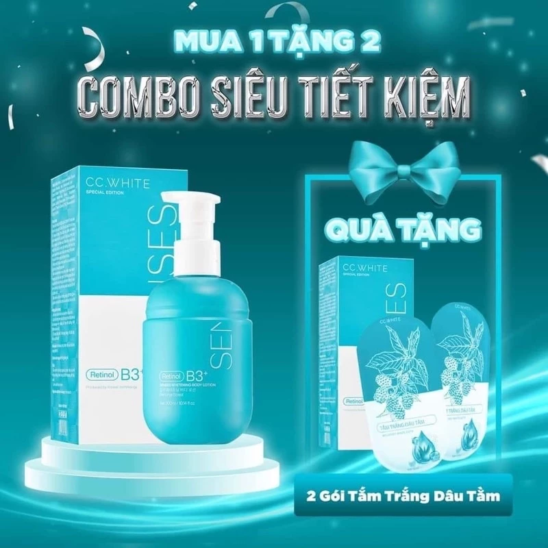 [Mua 1 tặng 2] Body cấy trắng senses chính hãng 1 hộp tặng 2 gói tắm trắng chính hãng