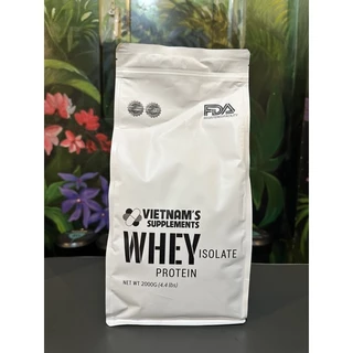 Bột Whey Protein Isolate_ bổ sung protein, tăng cơ 2000g _Supplements Vietnam