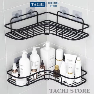 Kệ góc dán tường nhà tắm không cần khoan đục TACHI STORE kệ góc tường để đồ đa năng