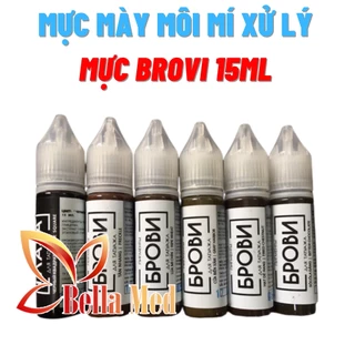 Mực phun xăm Brovi cao cấp của nga 15ml chuyên xăm mày, Bám Màu Nhanh Đậm