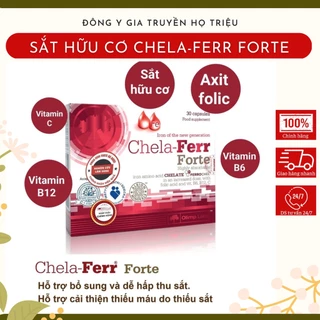 Chela Ferr Forte - bổ sung sắt cho bà bầu - bổ máu từ sắt hữu cơ, Acid Folic - Hộp 30 viên