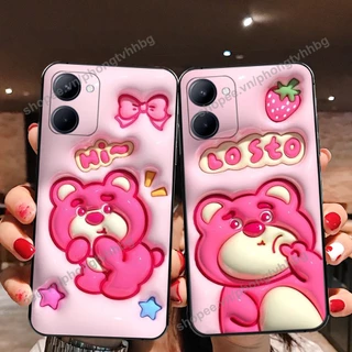 Ốp lưng Realme C33 GẤU DÂU LOTSO cực hot hit, mẫu hot cute rẻ cực đẹp