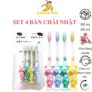 Set 4 bàn chải đánh răng trẻ em hàng xuất nhật