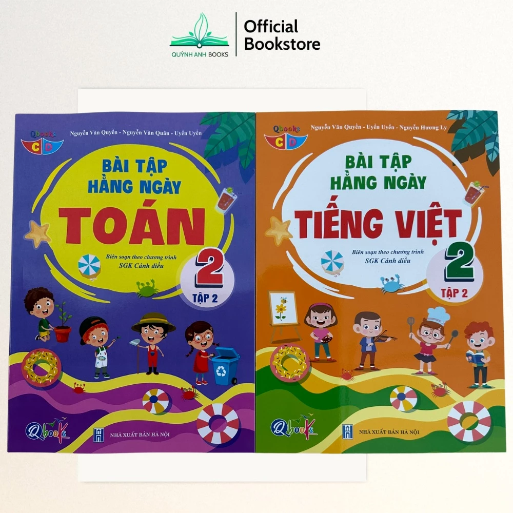 Sách - Combo Bài Tập Hàng Ngày Toán Và Tiếng Việt Lớp 2 - Cánh Diều - Học Kì 2 ( 2 Cuốn )