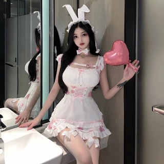 Bộ cosplay thỏ trắng gợi cảm cao cấp 5688