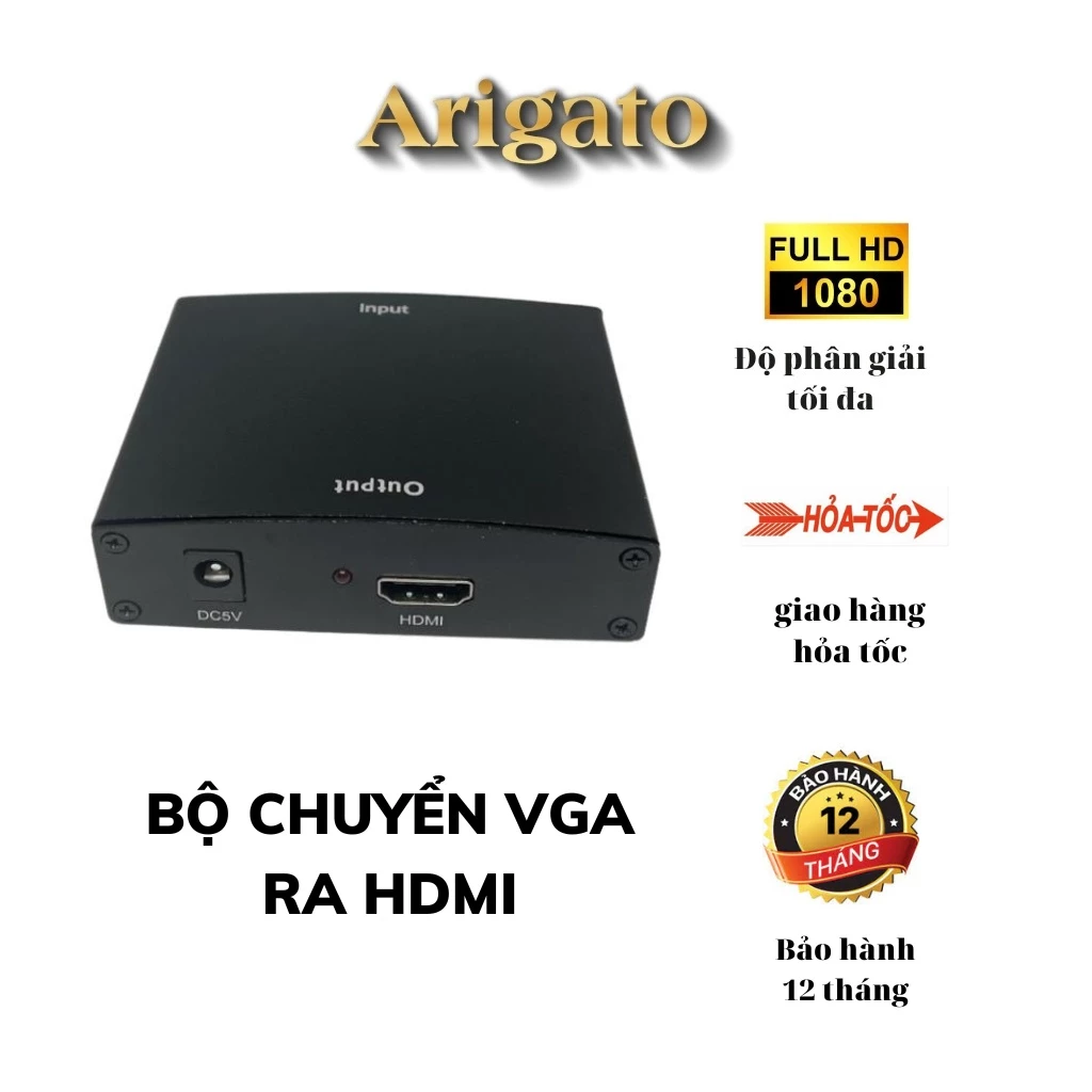 Bộ chuyển VGA to HDMI (sắt), bộ chuyển vga to hdmi sắt chất lượng cao