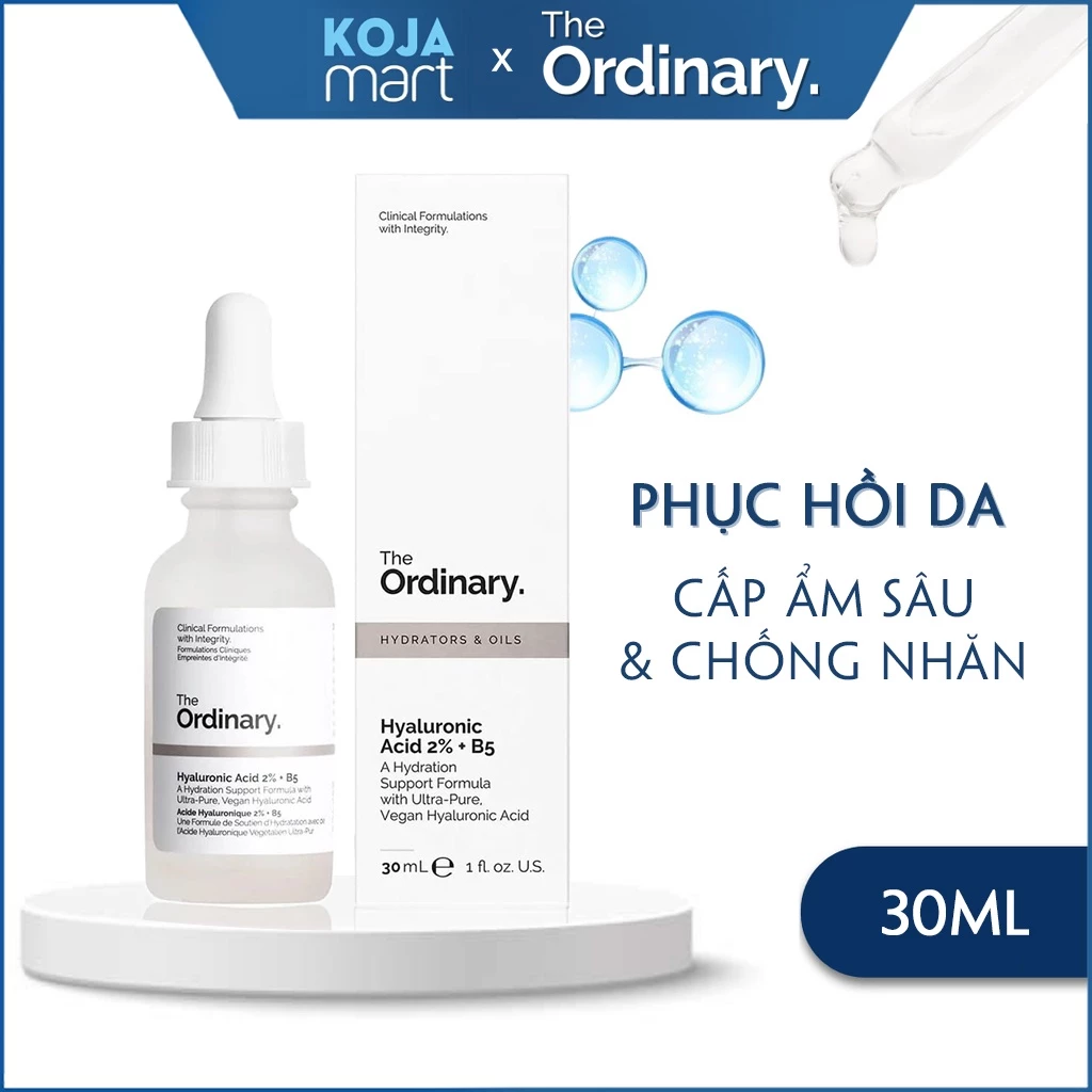 Tinh Chất The Ordinary Hyaluronic Acid 2% + B5 Cấp Ẩm và Phục Hồi Da